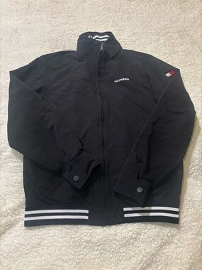 Tommy Hilfiger Men's Black Zip-Up Bomber Jacket0409